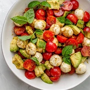 Mozzarella, Roasted Pepper and Avocado Salad