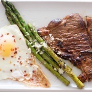 Steak Eggs Asparagus