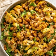 Roasted Cauliflower and Chickpea Salad