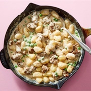 Gnocchi Alfredo With Sausages