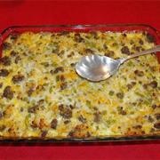 Sausage Hash Brown Breakfast Casserole