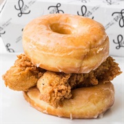 Fried Chicken Sandwich on Donuts