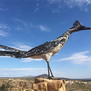 Recycled Roadrunner Statue