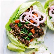 Ginger Beef Lettuce Wraps