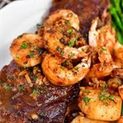 Steak and Prawn Surf & Turf