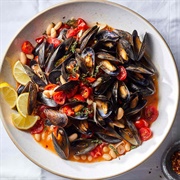 Mussels With White Bean and Tomato