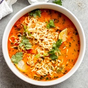 3 Mushroom Curry Noodle Soup
