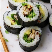 Tuna and Shiitake Mushroom Maki With Sesame
