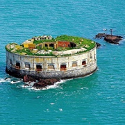 Stack Rock Fort, Wales, UK