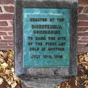 First Lot Sold at Auction Marker