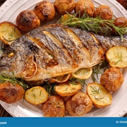 Roasted Baby Potatoes and Fish