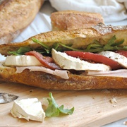 Tomato and Goat's Cheese Baguette With Herbes De Provence