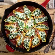 Spinach and Ricotta Stuffed Conchiglioni