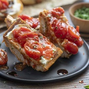 Tomato Sauce and Cream Cheese Toast