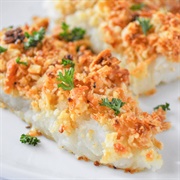Cheese Puff Crusted Cod