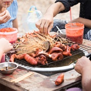 Burmese Pork Offal Skewers