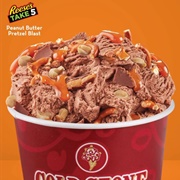 Cold Stone Creamery Reese's Take 5 Peanut Butter Pretzel Blast Ice Cream