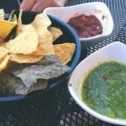 Nachos With Red and Green Mole