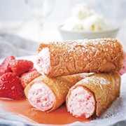 Strawberry Cream Cannoli