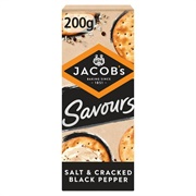 Salt and Cracked Black Pepper Crackers