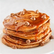 Salted Caramel Drizzle Pancakes