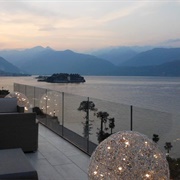 Drinks at the Sky Bar, Lake Maggiore