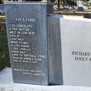'Kay's Fudge' Gravestone