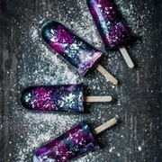 Blue Marbled Dipped Popsicle