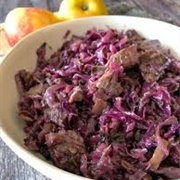 Pork, Red Cabbage, Apple & Cider Casserole