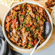 Eggplant, Sundried Tomato, and Sesame Dip
