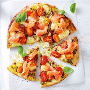 Lomi-Lomi Salmon and Bruschetta Pizza