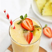 Strawberry Orange and Pineapple Smoothie