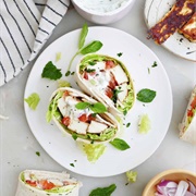 Halloumi and Yoghurt & Mint Mayo Wrap