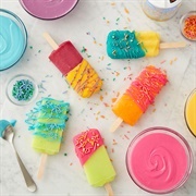 Rainbow Dipped Popsicle