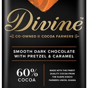 Divine 60% Dark Chocolate With Pretzel and Caramel