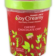 Trader Joe's Soy Creamy Cherry Chocolate Chip Non-Dairy Frozen Dessert