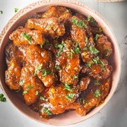 Nashville Hot Wings, Adobo Wings, and Thai Chili Wings