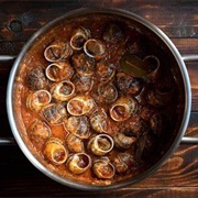 Escargot in Red Sauce
