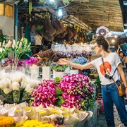 Pak Khlong Talat Flower Market, Bangkok, Thailand