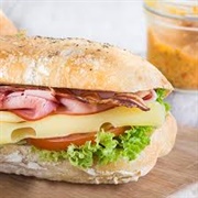 Cheese and Chutney Ciabatta Roll