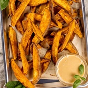Calypso Sauce Sweet Potato Wedges