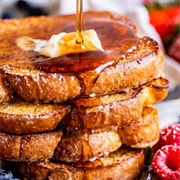 French Toast With Maple Syrup and Butter (Rise and Shine)