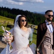 Sunglasses With Wedding Gown