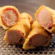 Battered Jumbo Pigs in Blankets