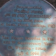 First Official 4th of July Celebration Plaque