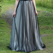 Wedding Dress With Colored Sheer Overlay