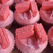 Strawberry Wafer Cupcake