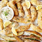 Sheet Pan Fish and Chips