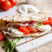 Mozzarella and Tomato Piadina