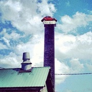 Volkswagen on a Smokestack